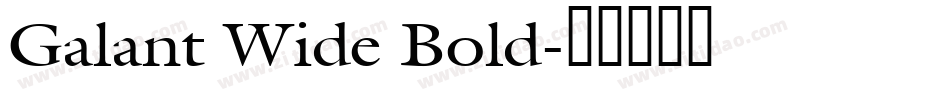 Galant Wide Bold字体转换